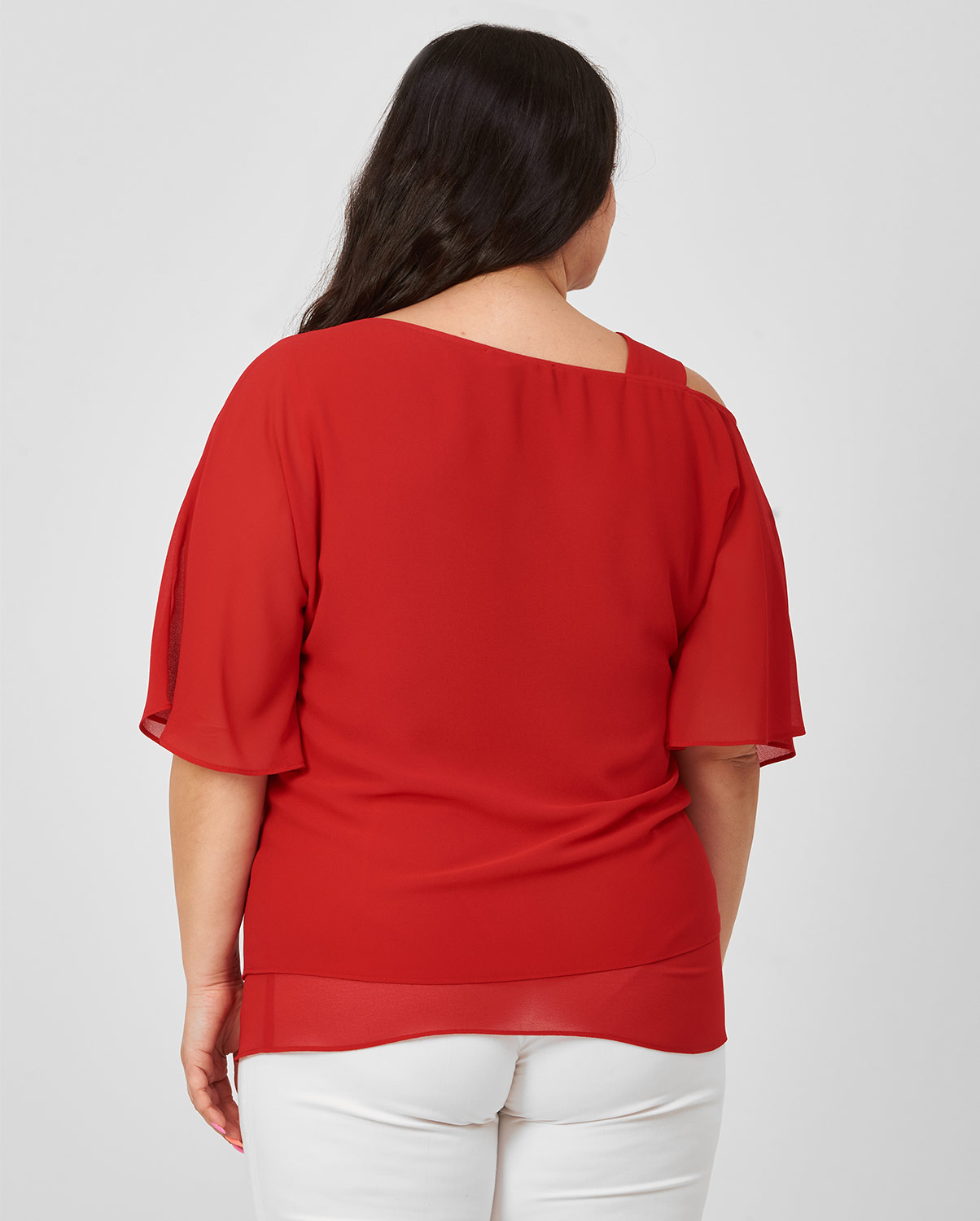 PLUS SIZE-Μπλούζα μονόχρωμη φωτογραφία