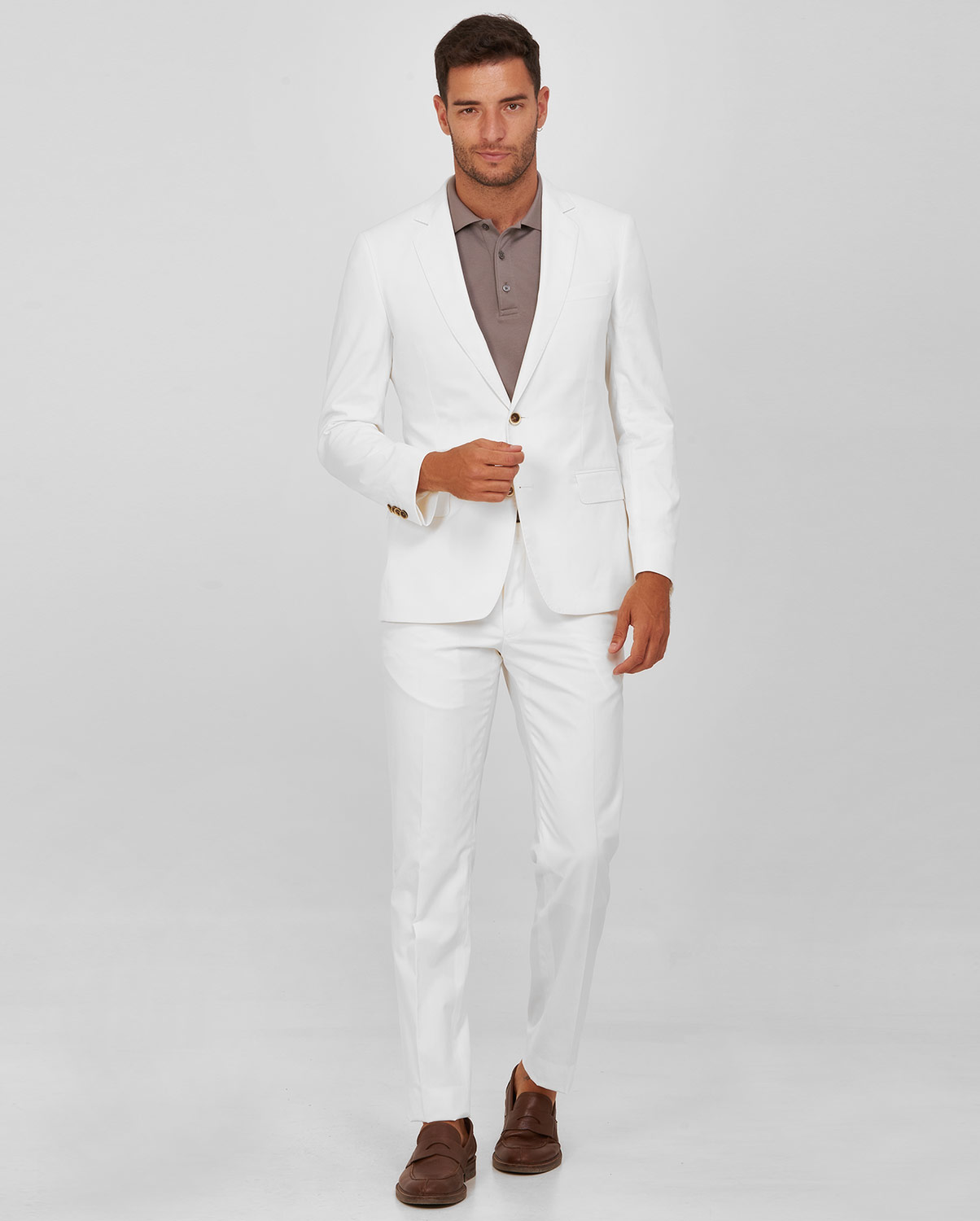 Hd X Vardas HD x Vardas Ανδρικό Kοστούμι slim fit σε Λευκό