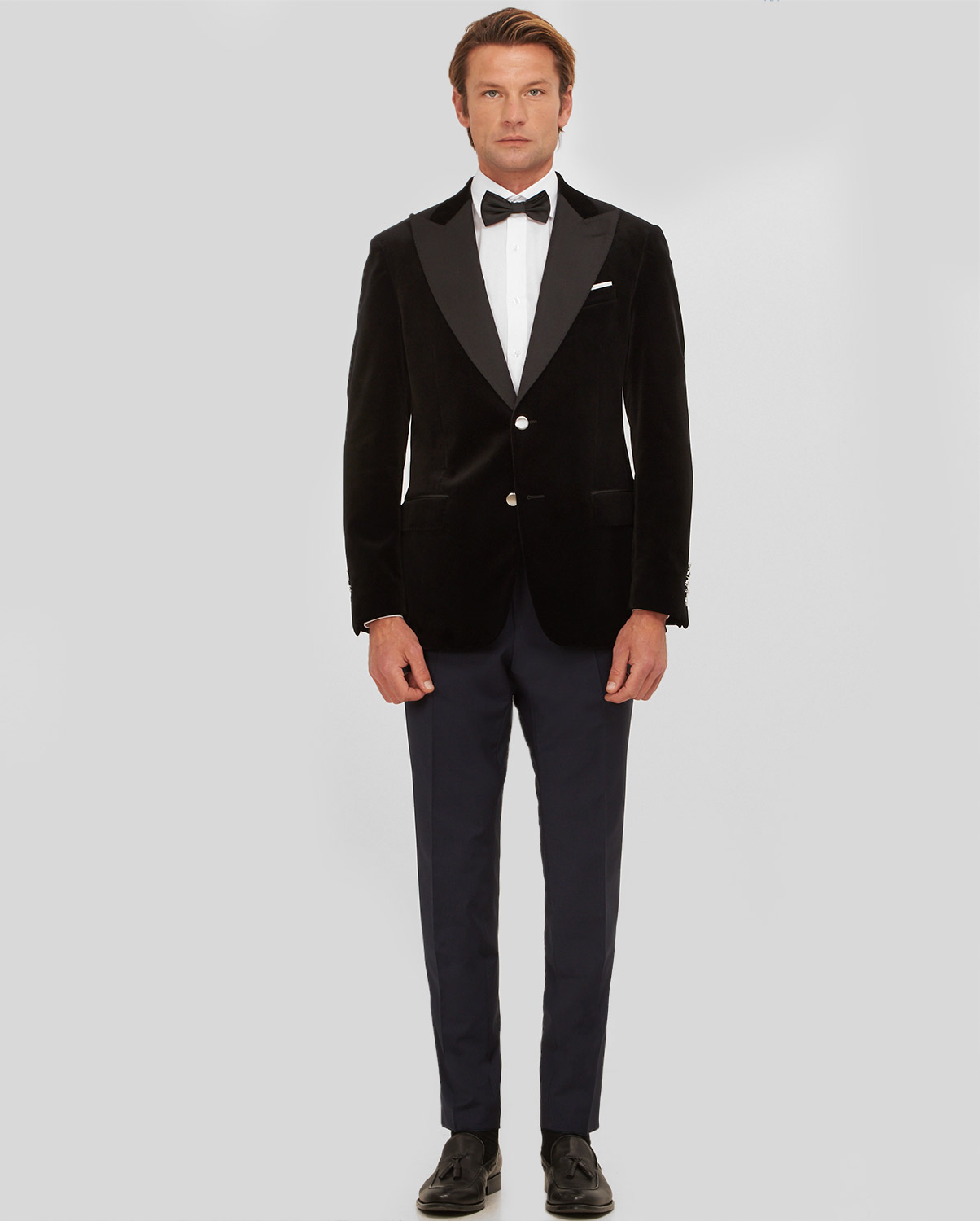 HD x Vardas Σακάκι Velvet touch Tuxedo Slim Fit σε Μαύρο φωτογραφία