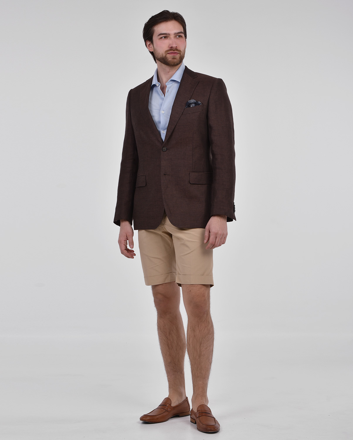 Σακάκι λινό modern fit φωτογραφία