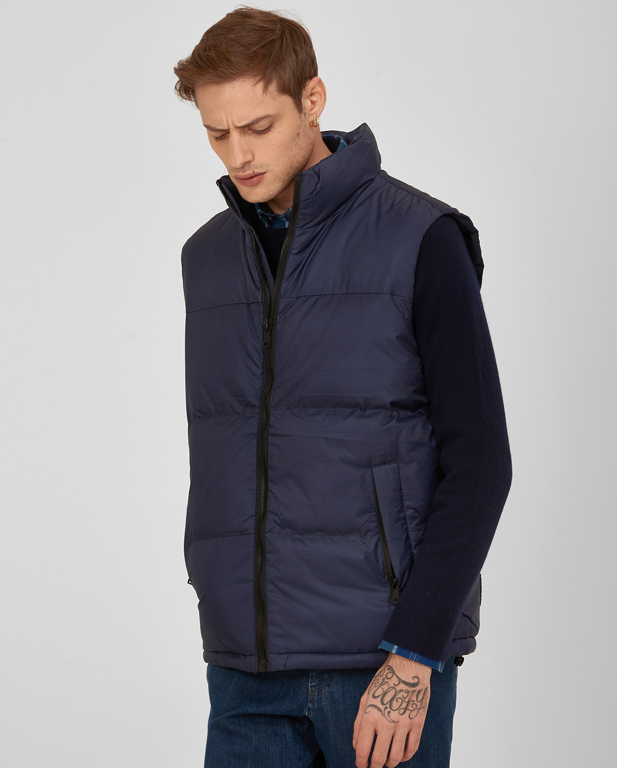 Puffer Γιλέκο Μodern Fit σε Μπλε