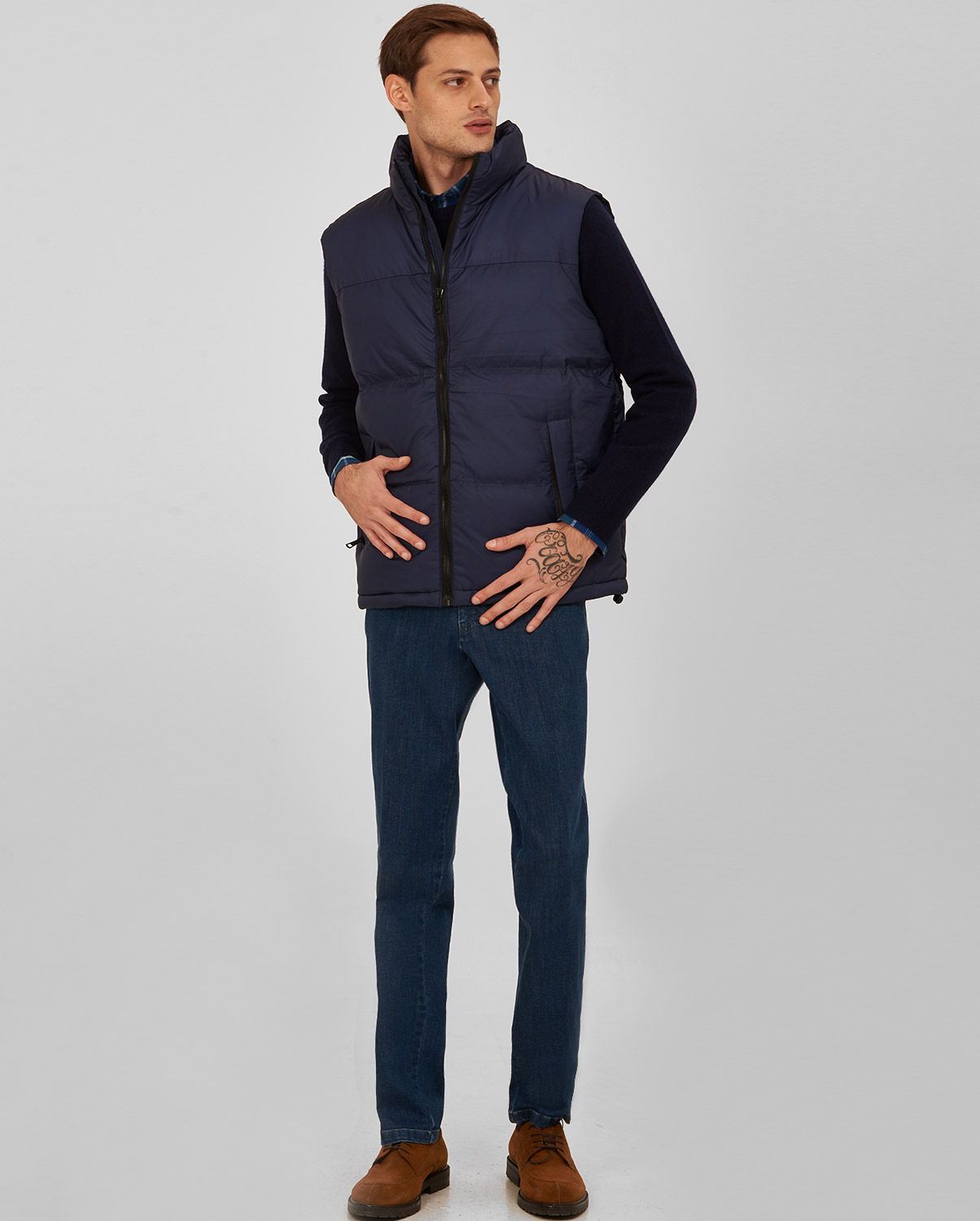 Puffer Γιλέκο Μodern Fit σε Μπλε φωτογραφία