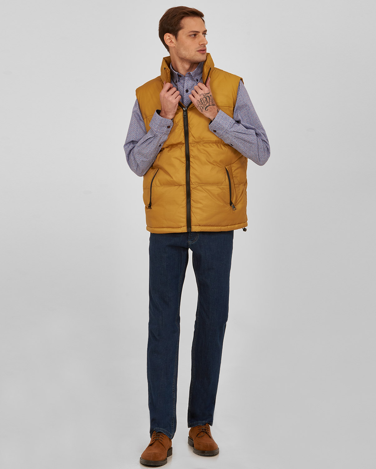 Puffer Γιλέκο Μodern Fit σε Καμηλό φωτογραφία