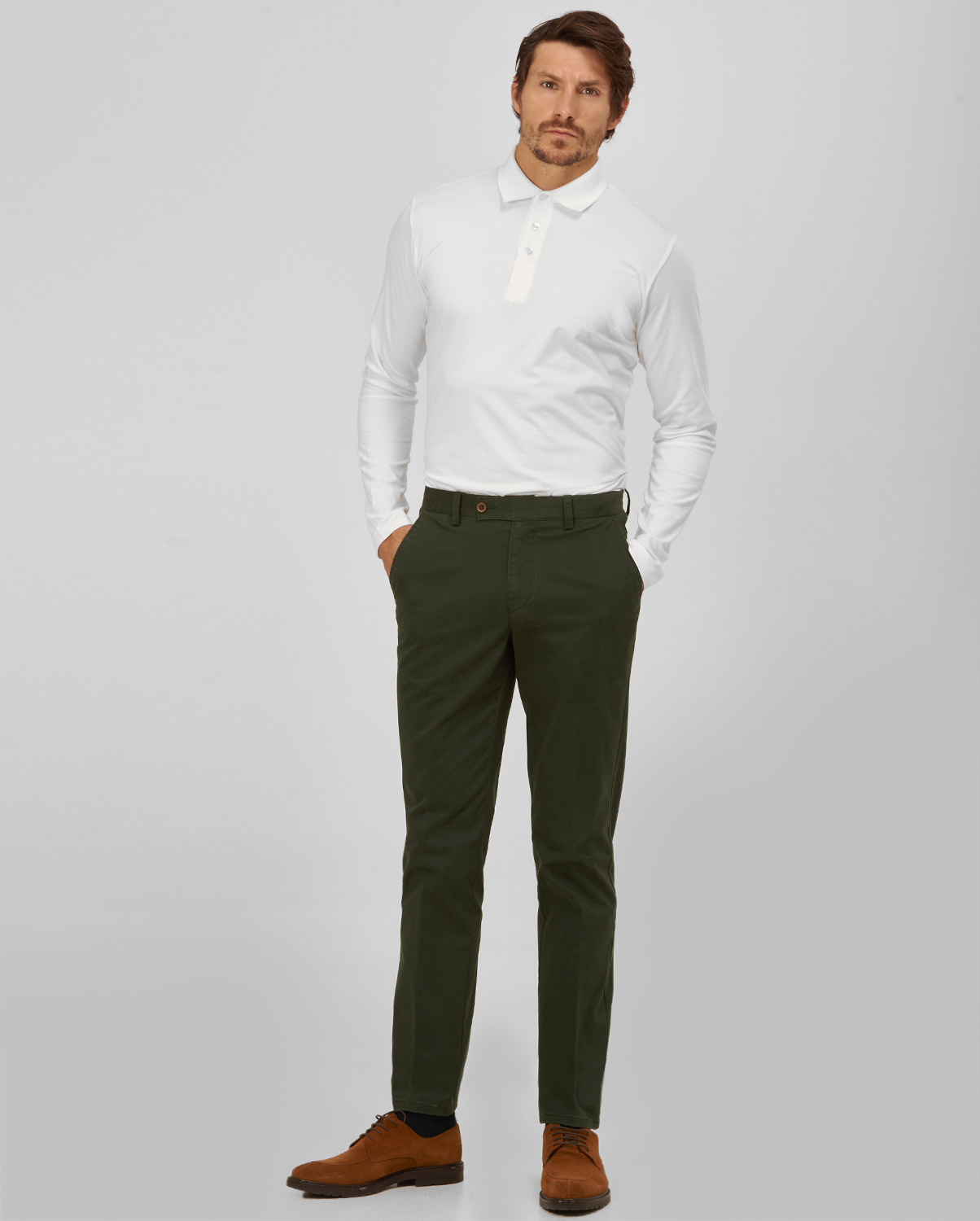 Παντελόνι Chinos Slim Fit σε Πράσινο Σκούρο φωτογραφία