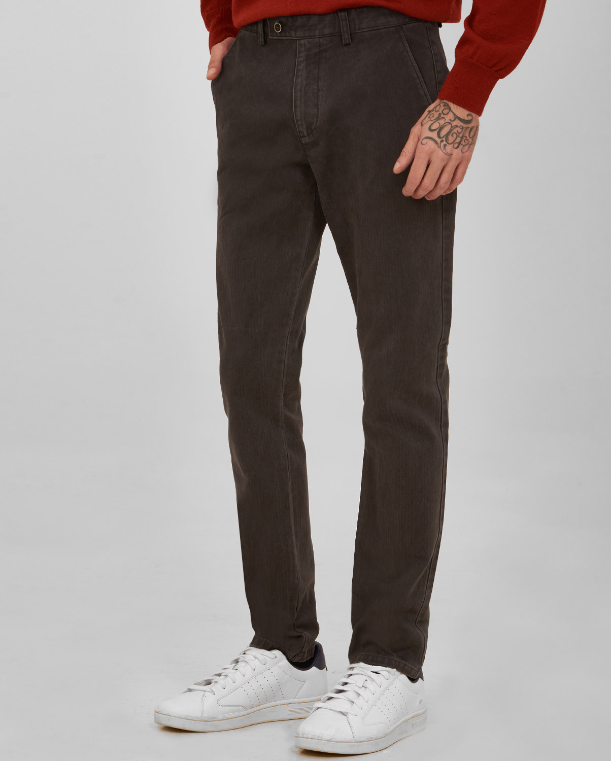 B.S Bags Παντελόνι Chinos Slim Fit σε Γκρι
