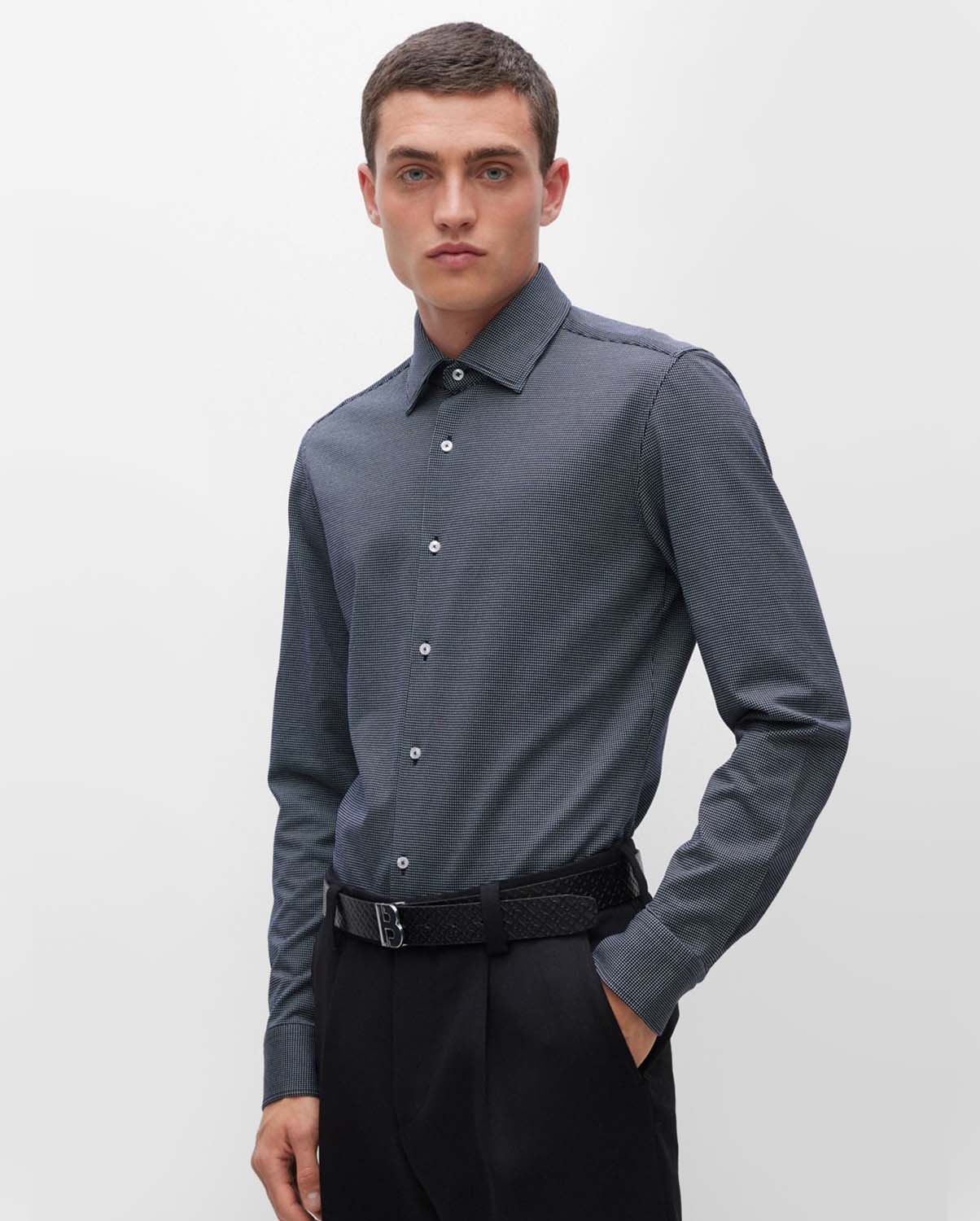 Boss tattersall πουκάμισο slim fit