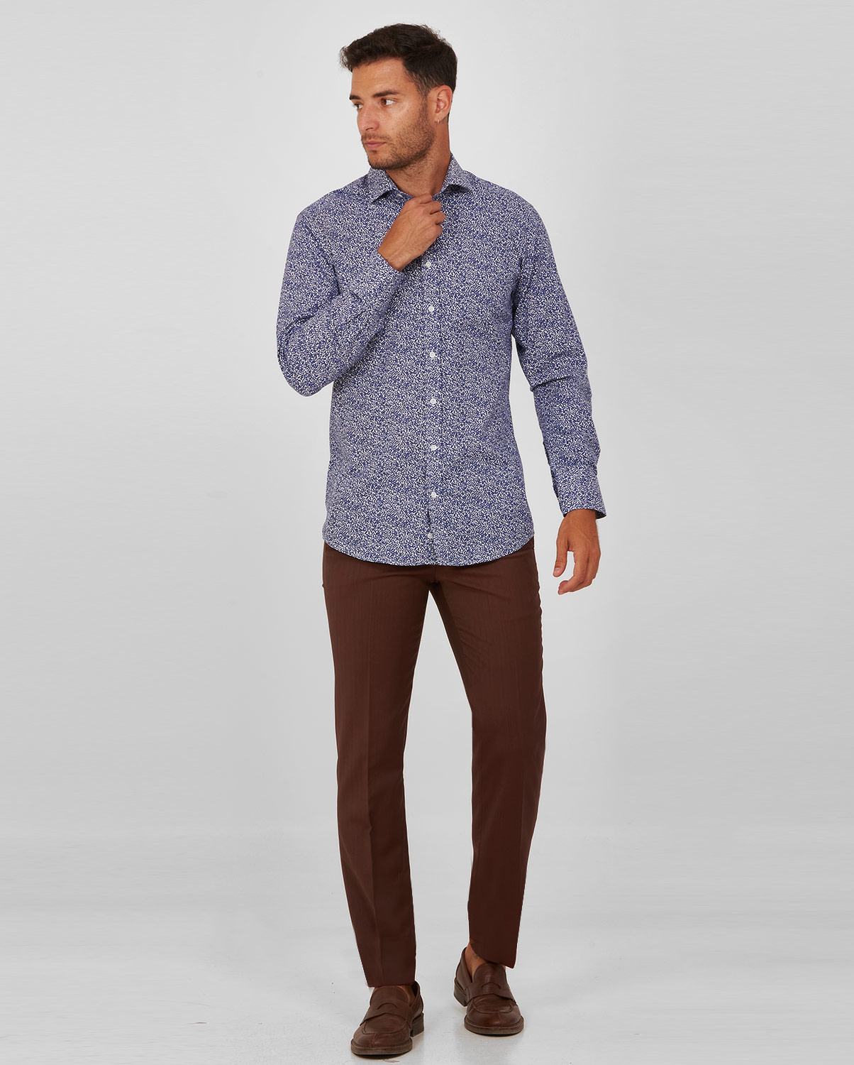 HD x Vardas Πουκάμισο floral slim fit φωτογραφία