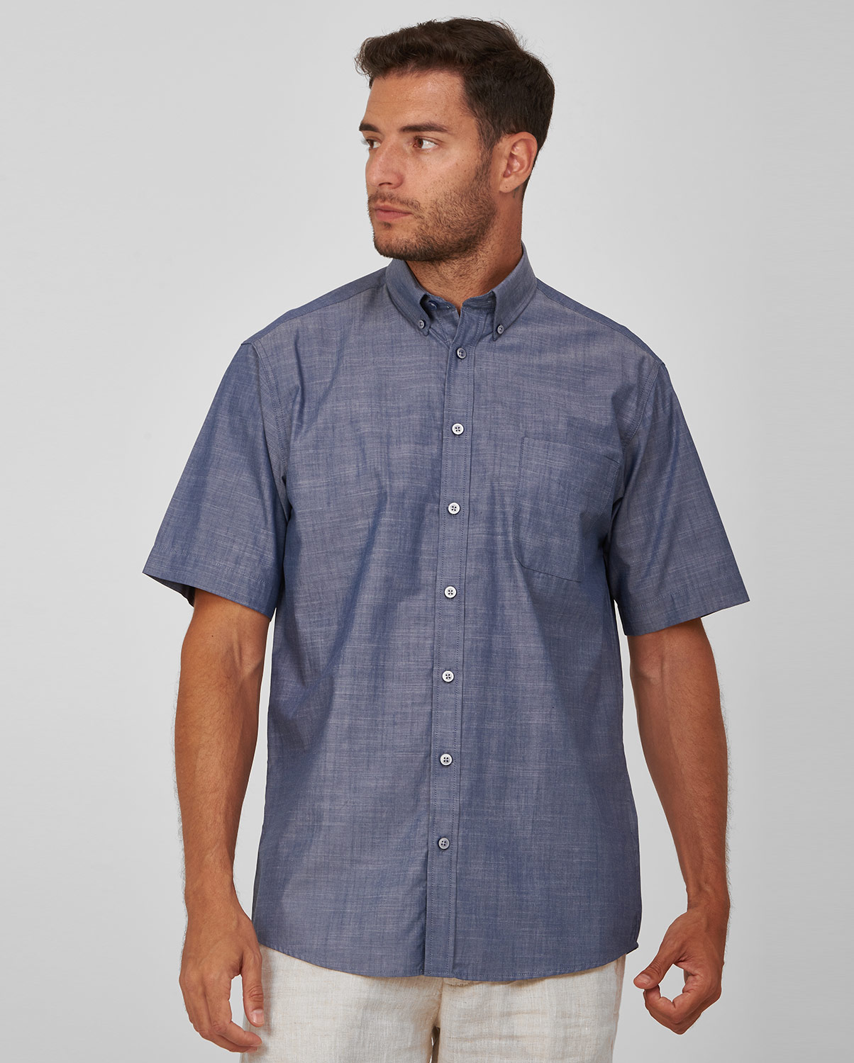 Denim πουκάμισο modern fit φωτογραφία