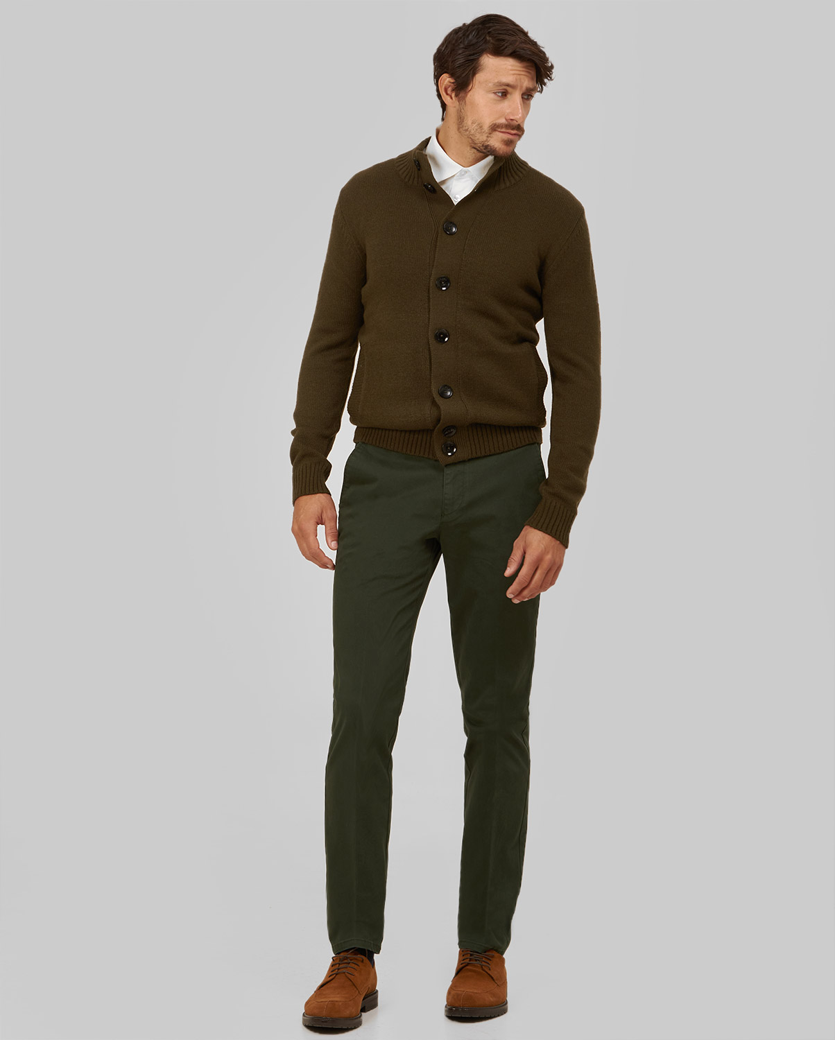Mark Up Πλεκτή Zακέτα Modern Fit σε Χακί φωτογραφία