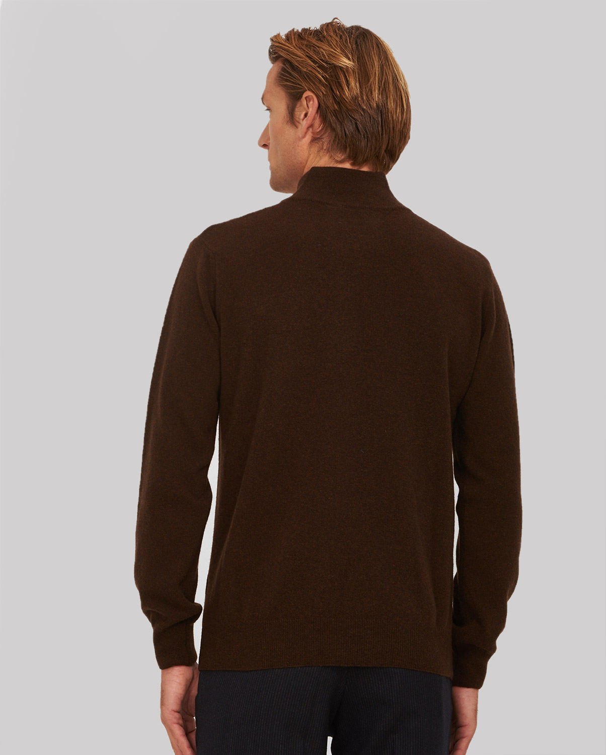 Vardas Πλεκτό Ηalf Zip Μοdern Fit σε Καφέ φωτογραφία