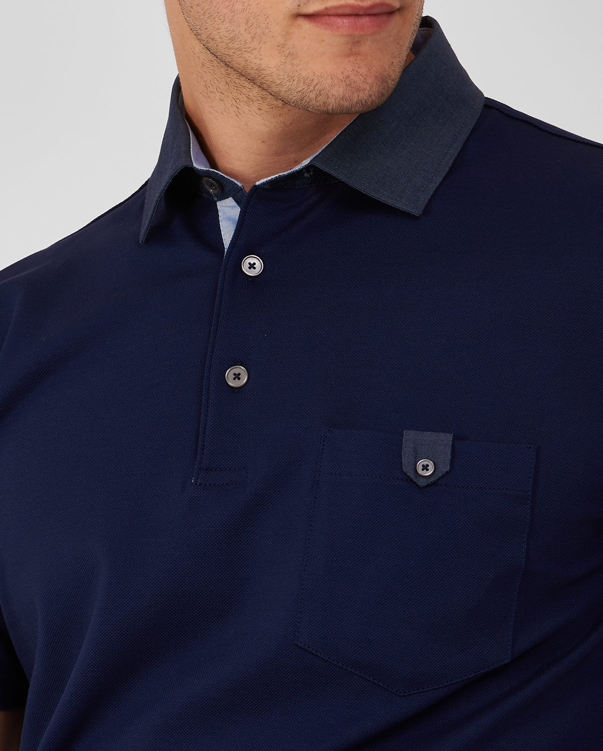 Πόλο πικέ μπλούζα modern fit φωτογραφία