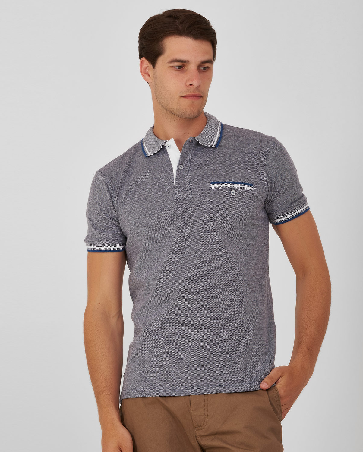 Mauro Boano Πόλο πικέ μπλούζα slim fit