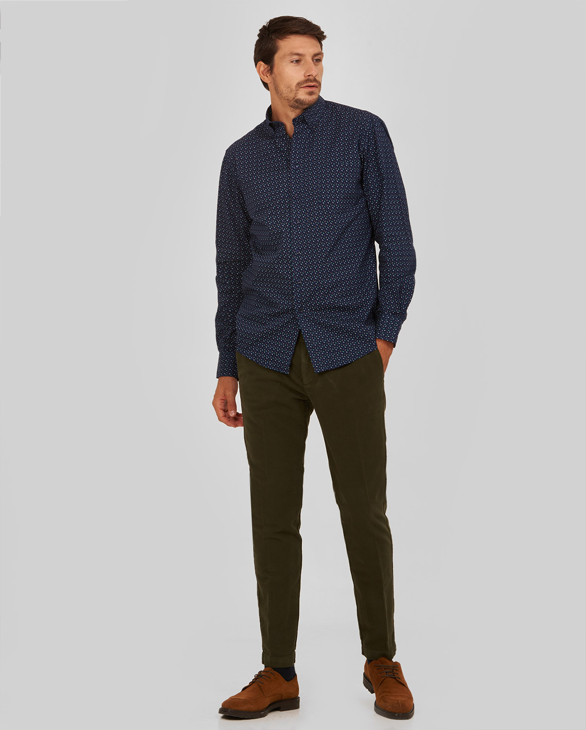 Πουκάμισο Βutton Down Modern Fit σε Μπλε φωτογραφία