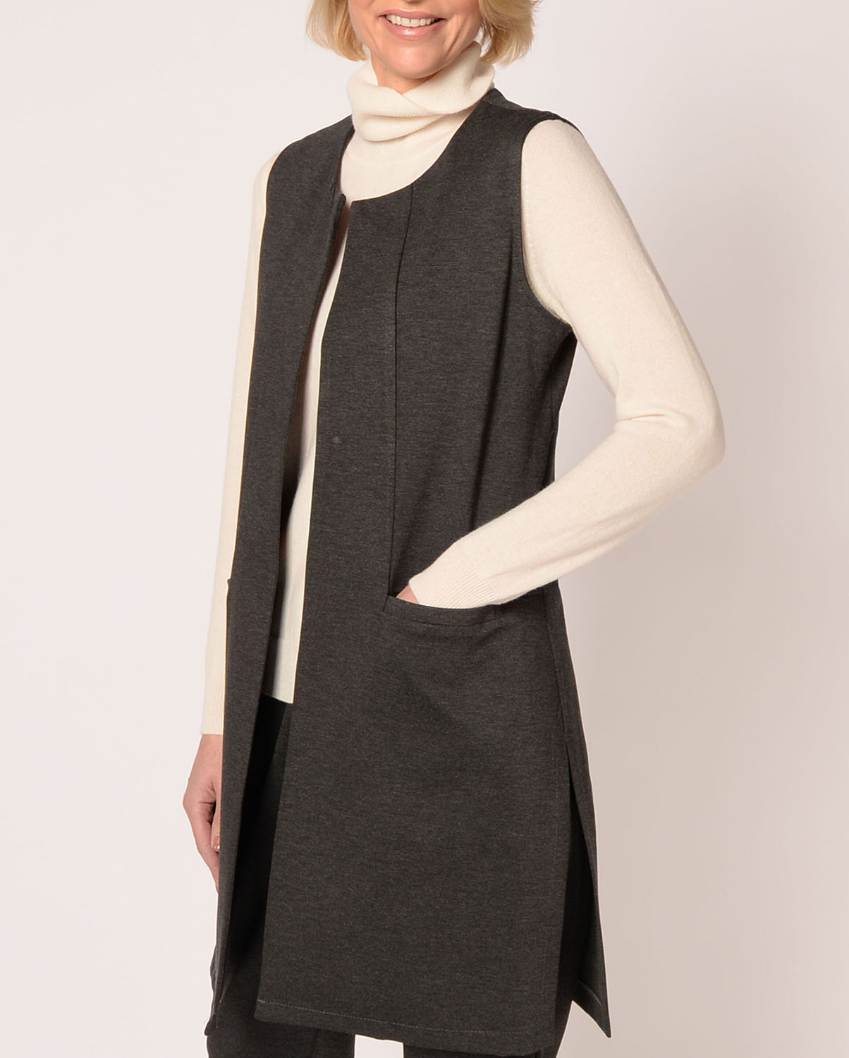 Μinimal μακρύ γιλέκο φωτογραφία