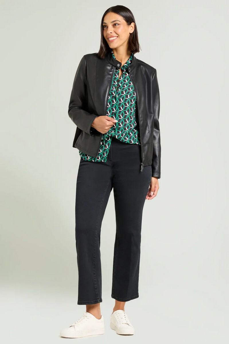 Luisa Viola Γυναικείο Πουκάμισο Regular Fit Γεωμετρικό Σχέδιο φωτογραφία