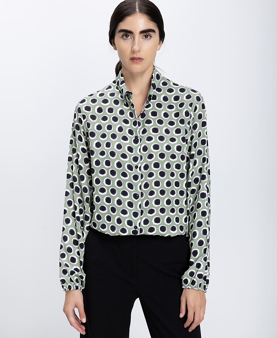 Γυναικείο Πουκάμισο Με Πουά Σχέδιο