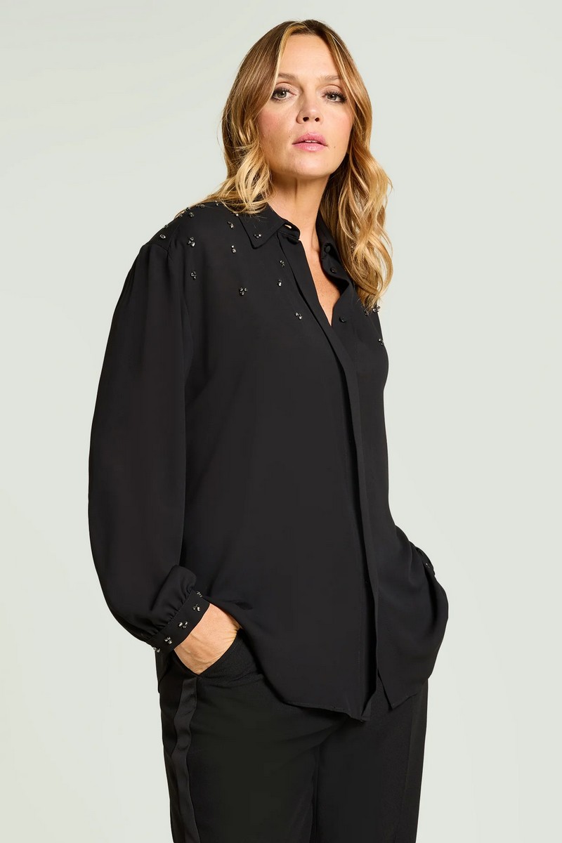 Luisa Viola Luisa Viola Γυναικείο Πουκάμισο Με Strass Λεπτομέρειες
