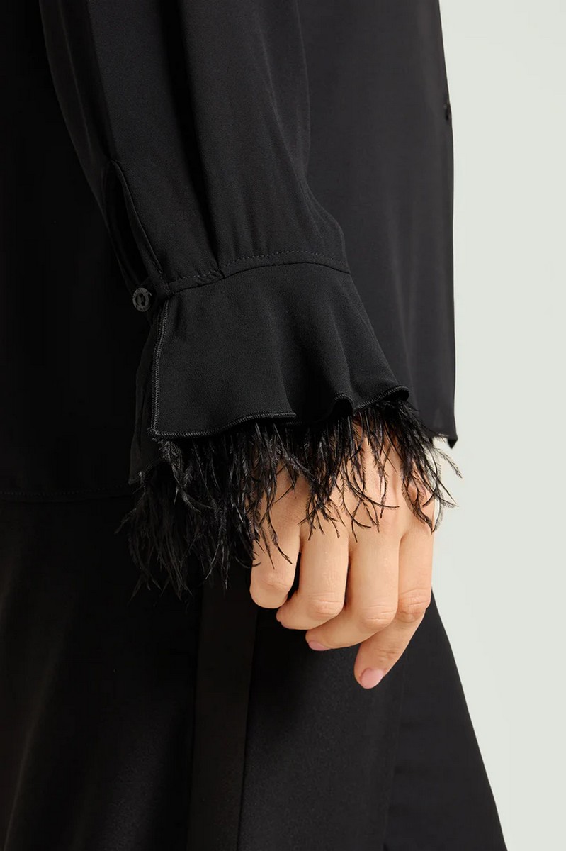 Luisa Viola Γυναικείο Πουκάμισο Με Διακοσμητικά Φτερά φωτογραφία