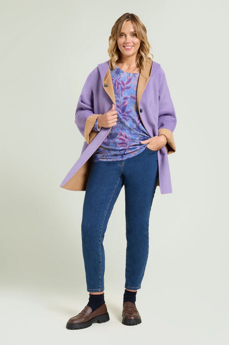 Luisa Viola Γυναικείο Πουλόβερ All Over Print Straight Fit σε Εμπριμέ Λιλά φωτογραφία