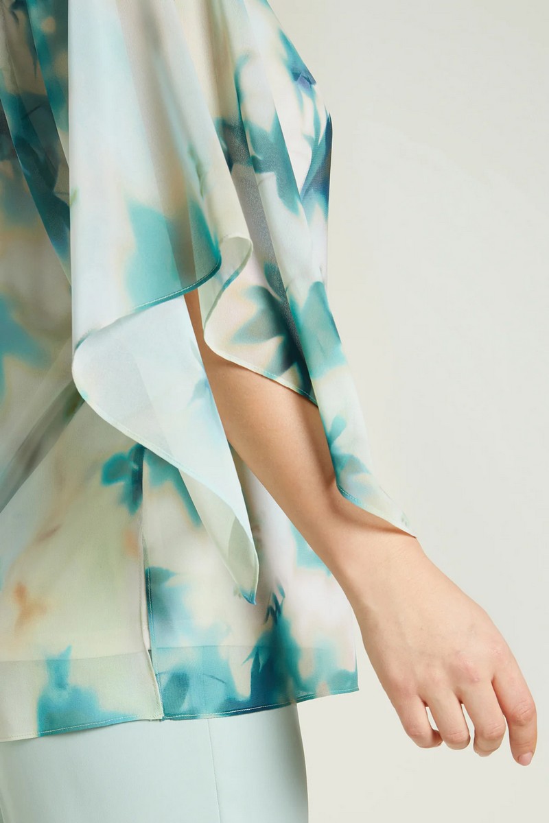 Luisa Viola Γυναικεία Μπλούζα με Floral Μοτίβο σε Εμπριμέ Πράσινο φωτογραφία