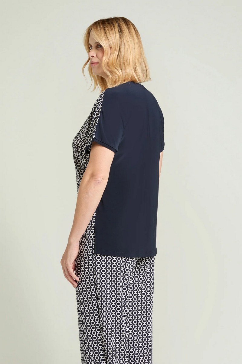 Luisa Viola Γυναικεία Μλούζα Τοπ Jersey σε Εμπριμέ Μπλε φωτογραφία