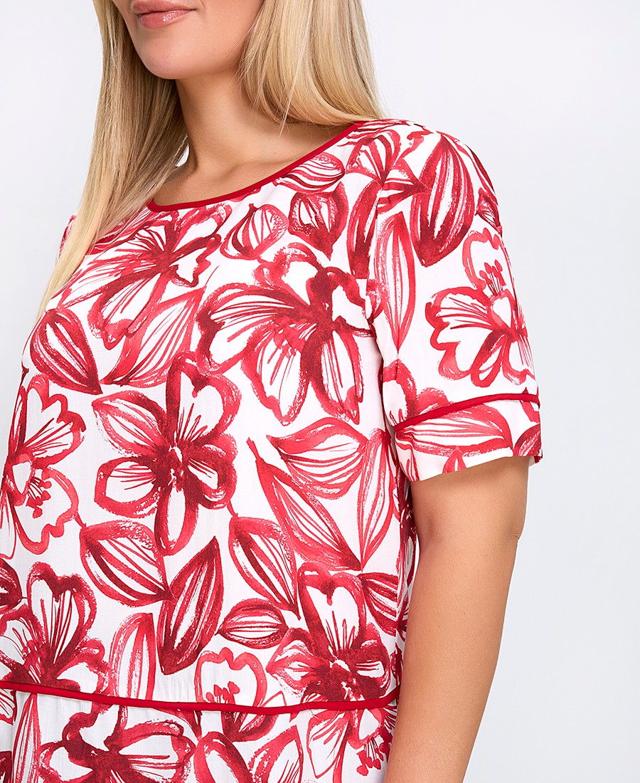 Γυναικεία Μπλούζα Regular Fit Με Σχέδιο Λουλούδια φωτογραφία