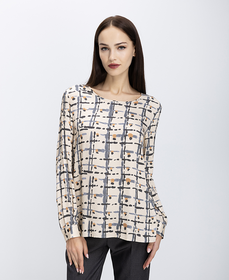 Γυναικεία Μπλούζα Με Abstract Μοτίβο
