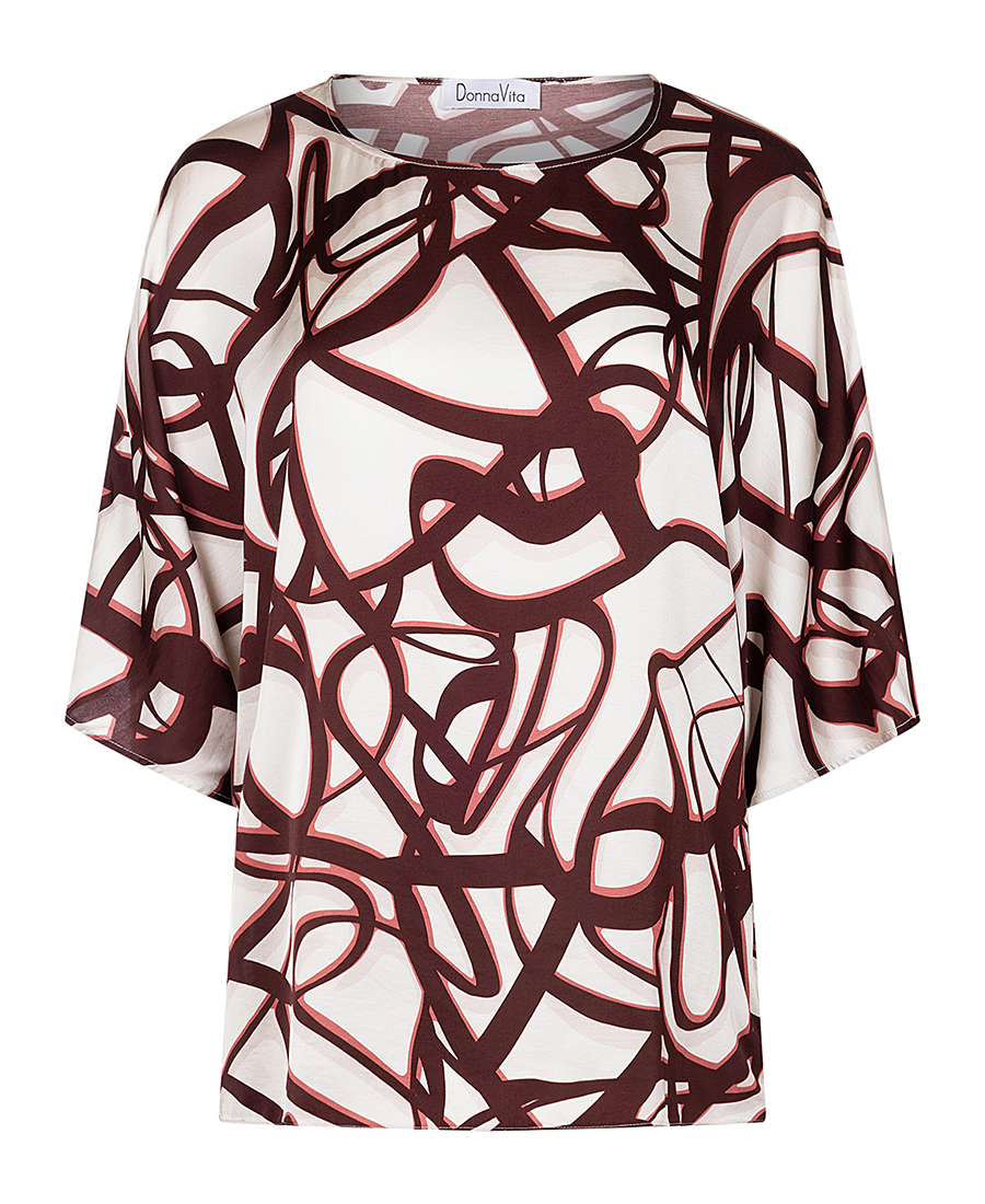 Donna Vita PLUS SIZE Γυναικεία Μπλούζα Με Abstract Σχέδιο