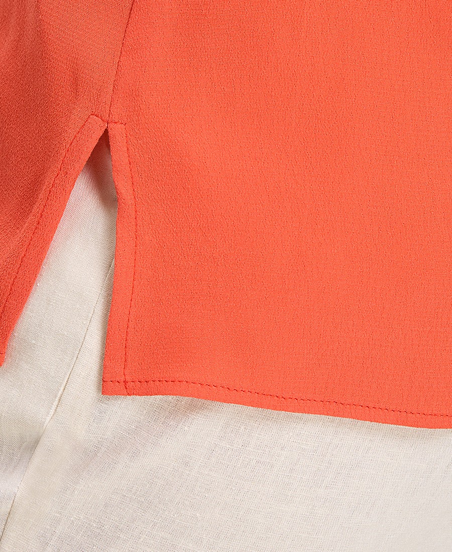 Luisa Viola Γυναικεία Μπλούζα Αμάνικη Regular Fit σε Πορτοκαλί φωτογραφία