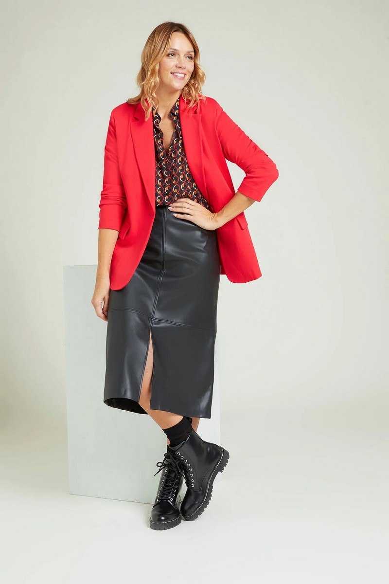 Luisa Viola Γυναικείο Blazer Σακάκι Tailored Fit σε Κόκκινο φωτογραφία