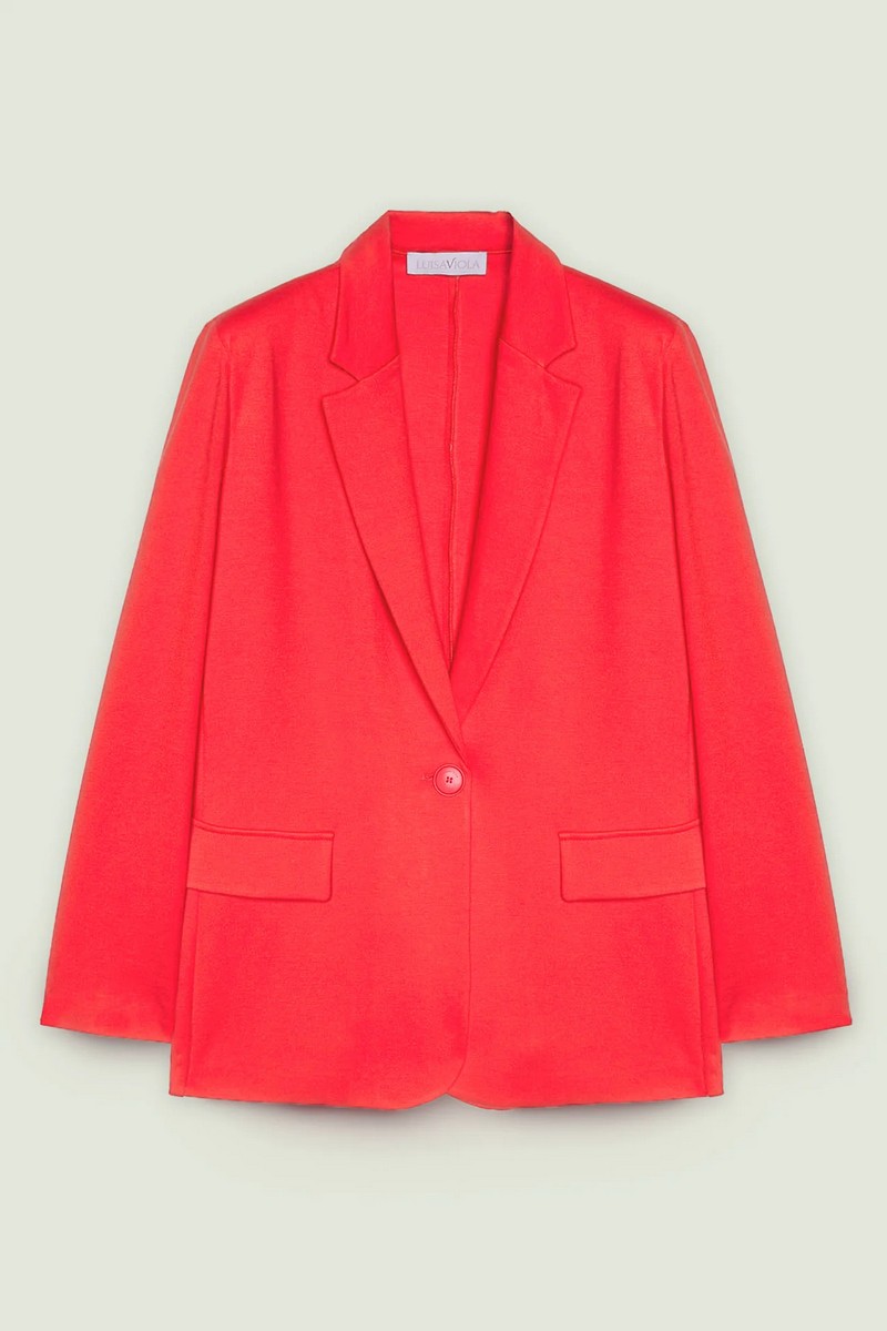 Luisa Viola Γυναικείο Blazer Σακάκι Tailored Fit σε Κόκκινο φωτογραφία