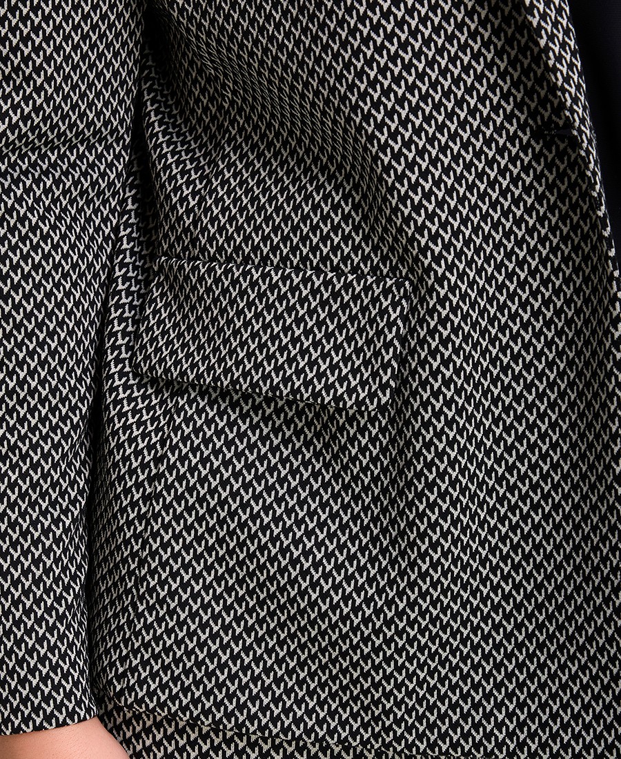 Γυναικείο Σακάκι All Over Print Regular Fit σε Μαύρο φωτογραφία