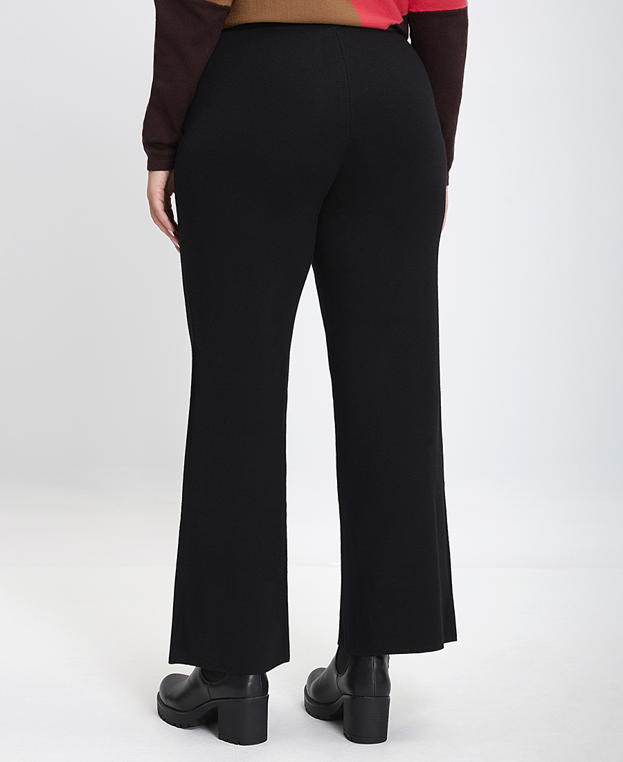 Luisa Viola Γυναικείο Πλεκτό Παντελόνι με Άνετη Εφαρμογή σε Μαύρο φωτογραφία