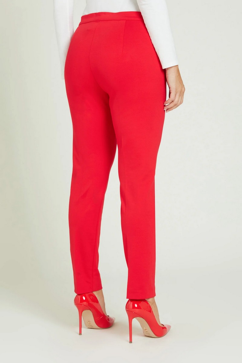 Luisa Viola Γυναικείο Παντελόνι Regular Fit Κόκκινο φωτογραφία