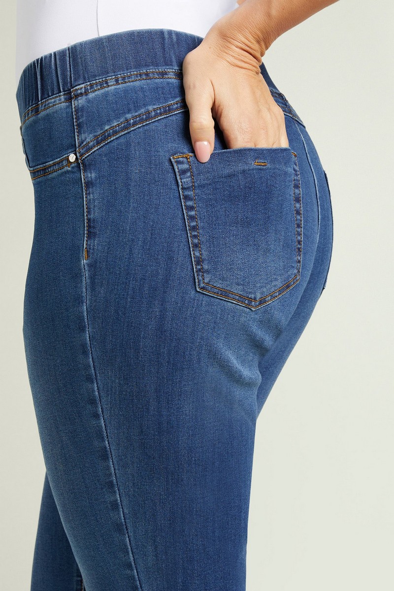 Luisa Viola Γυναικείο Τζιν Παντελόνι Pull- On με Λάστιχο στη Μέση σε Μπλε φωτογραφία