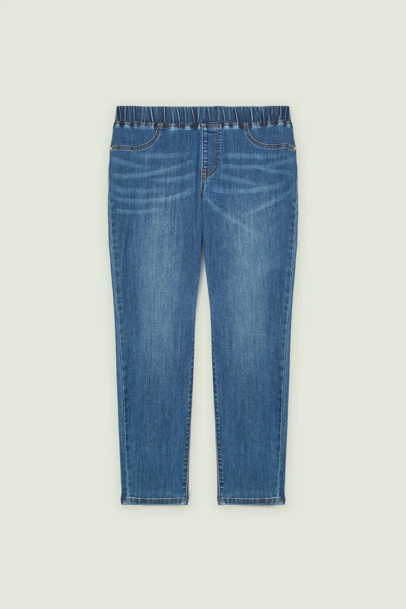 Luisa Viola Γυναικείο Τζιν Παντελόνι Pull- On με Λάστιχο στη Μέση σε Μπλε φωτογραφία