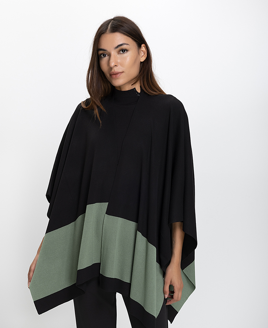 Luisa Viola Luisa Viola Γυναικεία Κάπα Oversized Με Color Block Σχέδιο