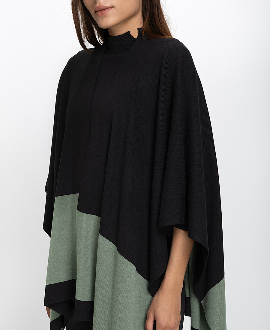 Luisa Viola Γυναικεία Κάπα Oversized Με Color Block Σχέδιο φωτογραφία