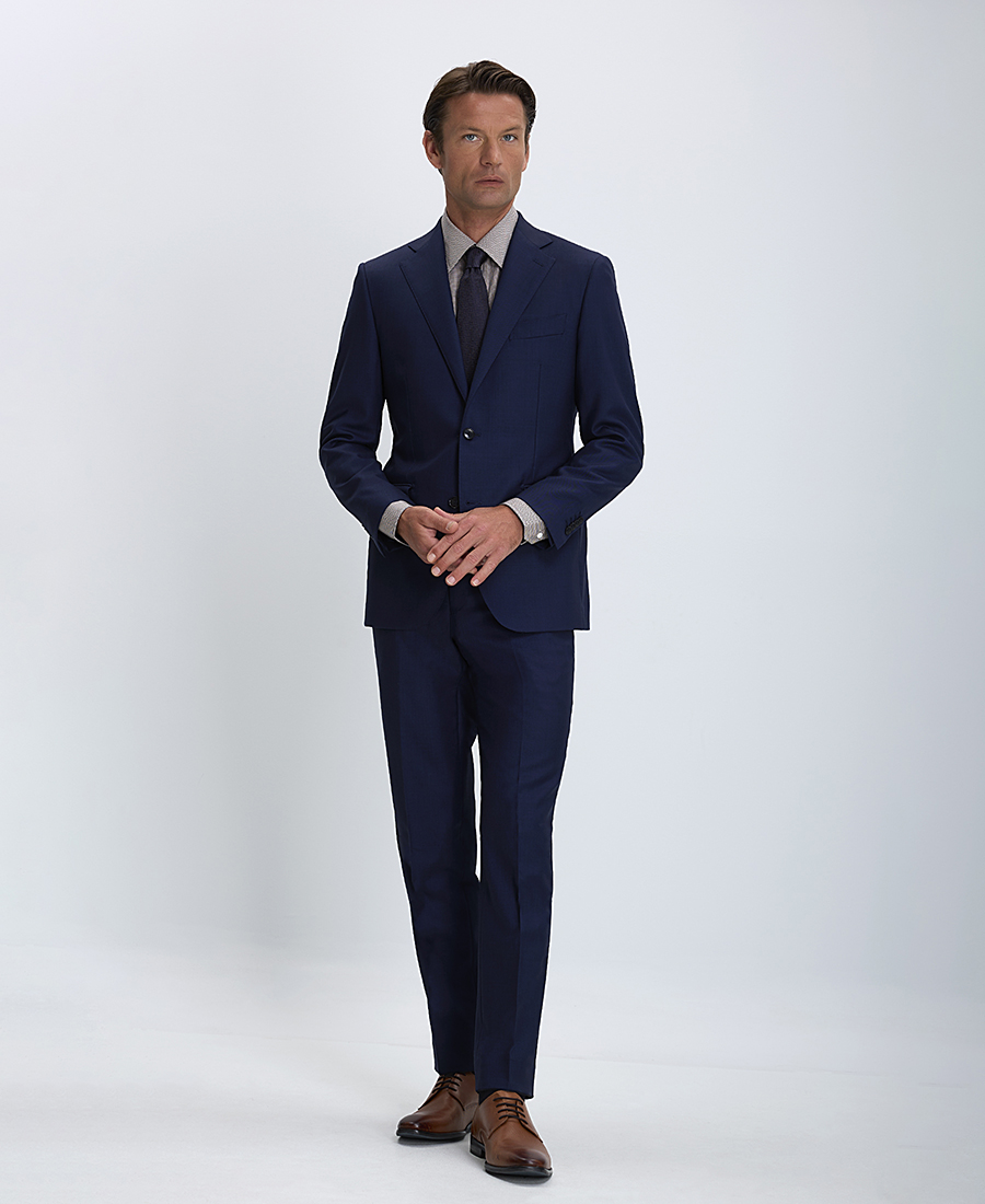 Kaiserhoff Kaiserhoff Ανδρικό Κοστούμι Mοντέρνα Γραμμή Μάλλινο Μπλε