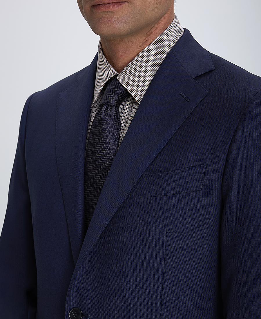 Kaiserhoff Ανδρικό Κοστούμι Mοντέρνα Γραμμή Μάλλινο Μπλε φωτογραφία
