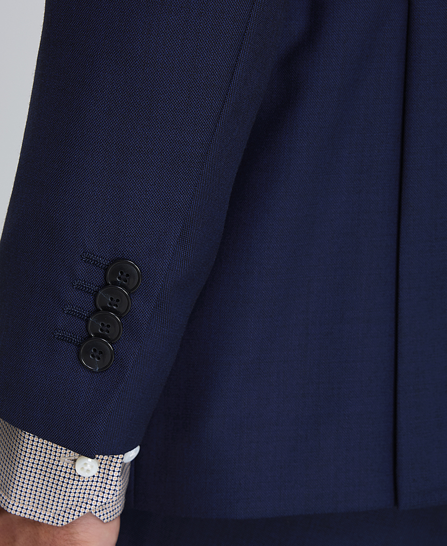 Kaiserhoff Ανδρικό Κοστούμι Mοντέρνα Γραμμή Μάλλινο Μπλε φωτογραφία