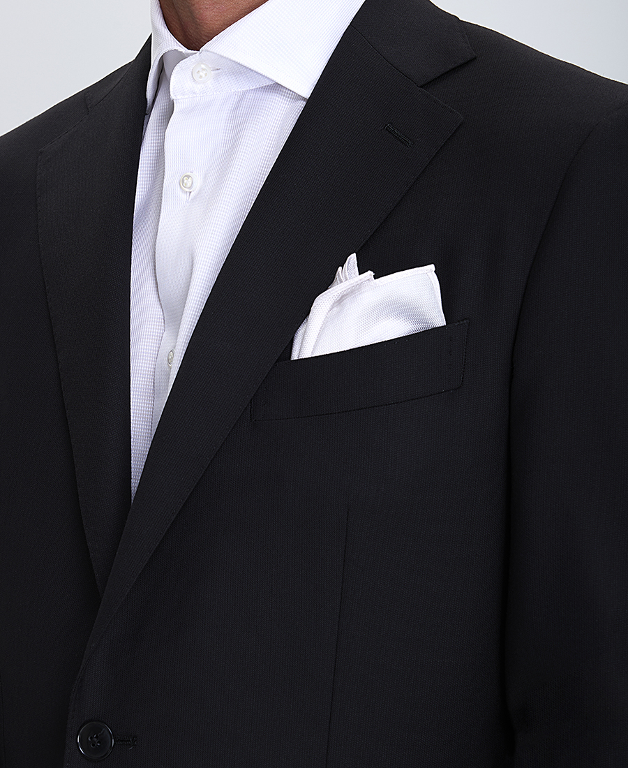 Kaiserhoff Ανδρικό Κοστούμι Κλασική Γραμμή 100% Μαλλί Μαύρο φωτογραφία