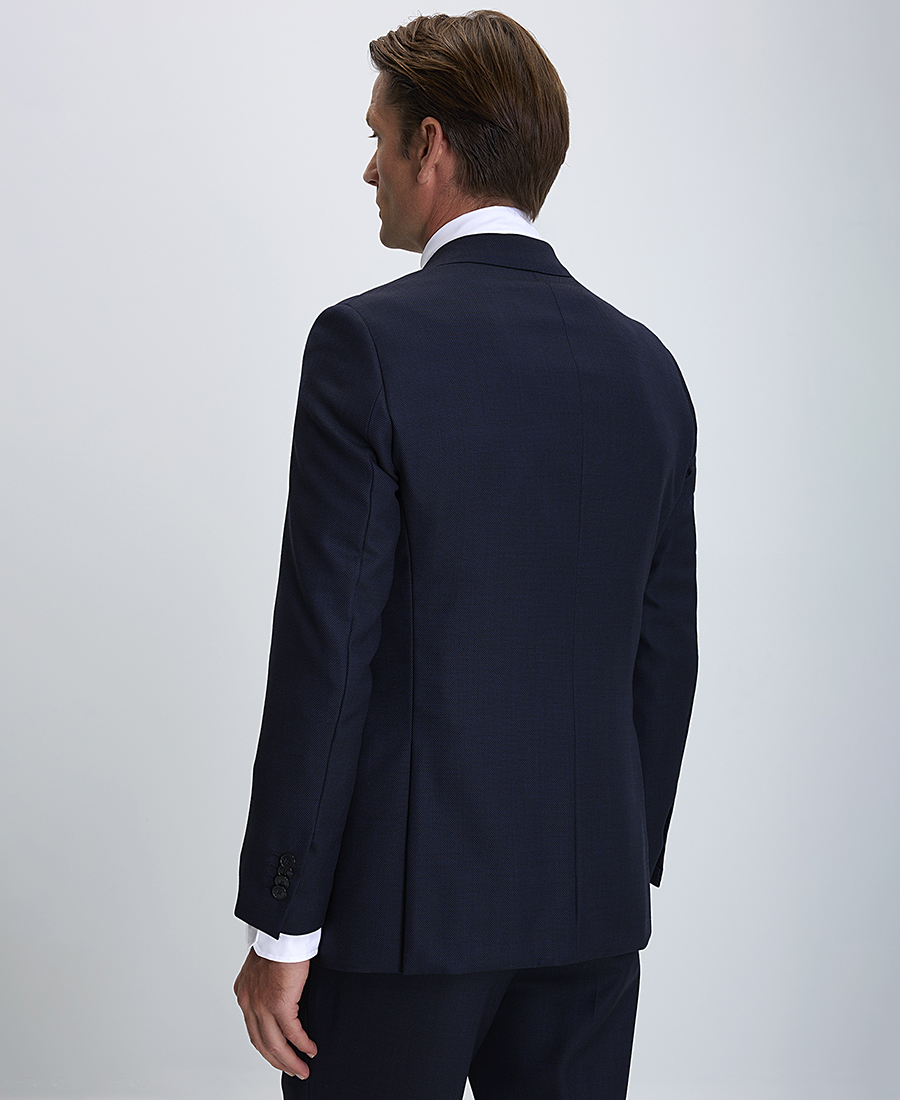 Kaiserhoff Ανδρικό Κοστούμι Κλασική Γραμμή 100% Μαλλί Σκούρο Μπλε φωτογραφία