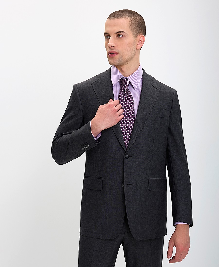 Vardas Vardas Ανδρικό Κοστούμι Modern Fit Μάλλινο σε Γκρι