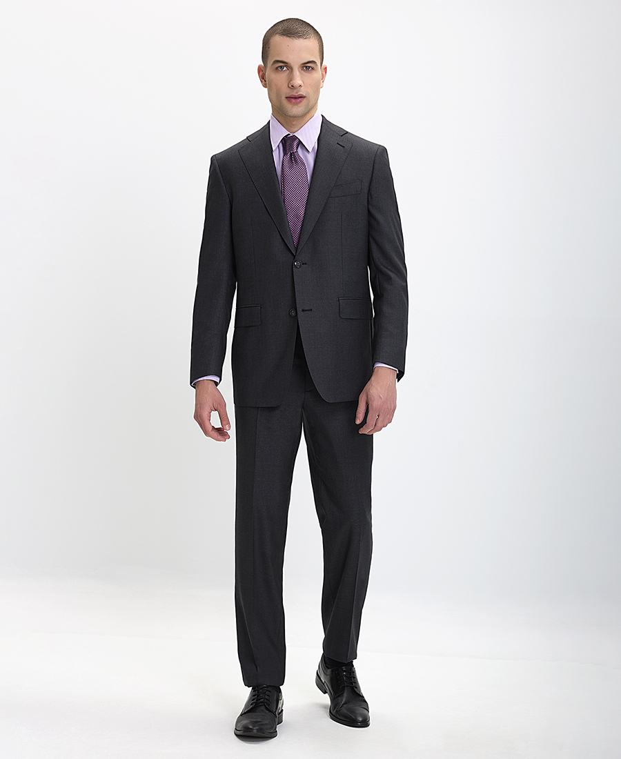 Vardas Ανδρικό Κοστούμι Modern Fit Μάλλινο σε Γκρι φωτογραφία