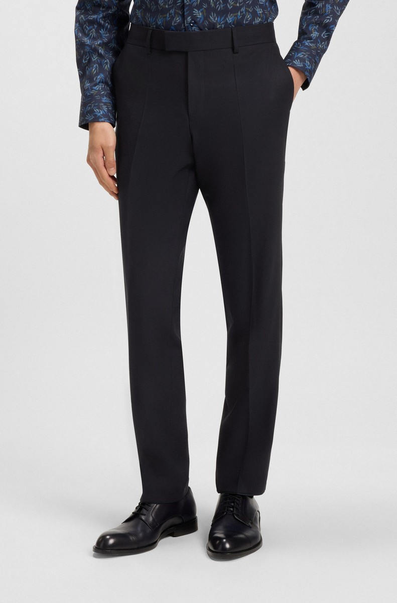 Boss Ανδρικό Κοστούμι 3 Pieces Μάλλινο με Μικρομοτίβο Modern Fit σε Μπλε φωτογραφία