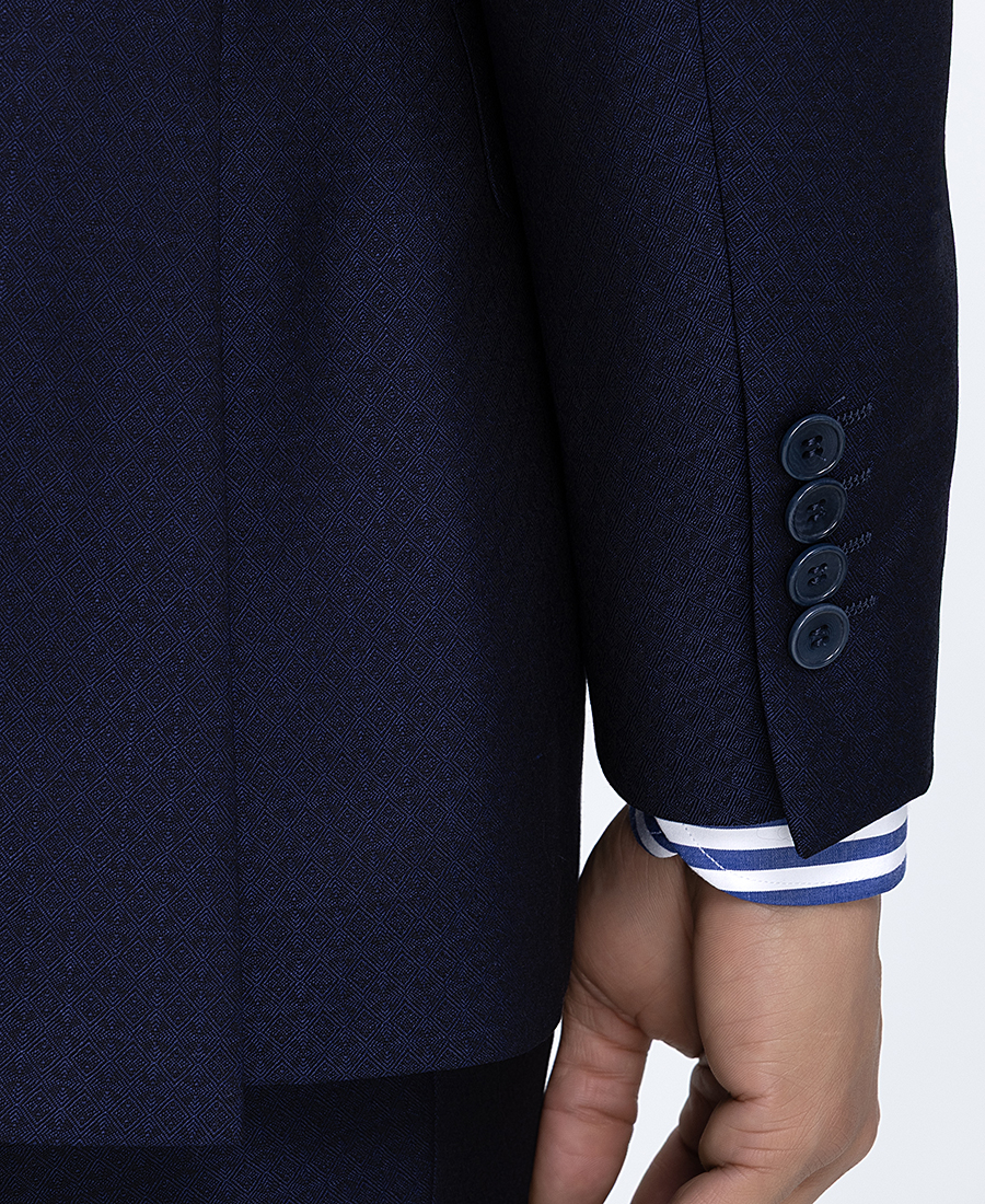 Vardas Ανδρικό Κοστούμι Μάλλινο Slim Fit Με Διακριτικό Σχέδιο φωτογραφία