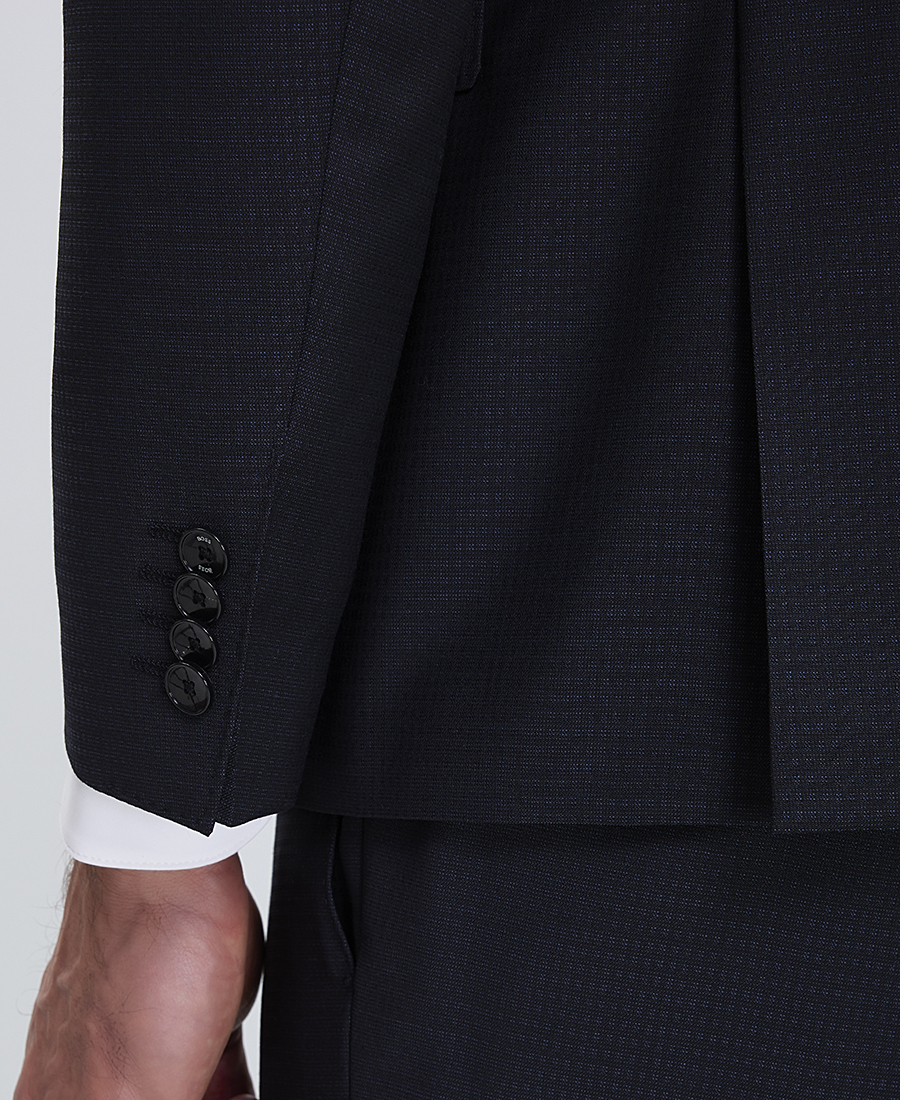 Boss Κοστούμι με Μικροσχέδιο Slim Fit σε Μπλε Σκούρο φωτογραφία