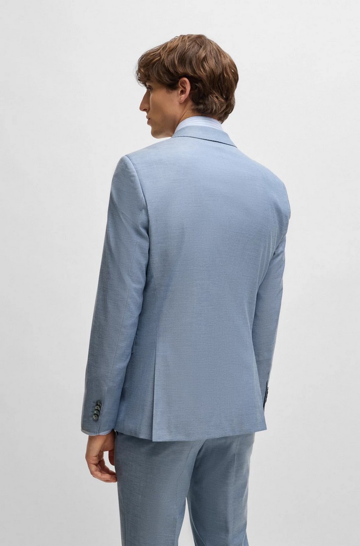 Boss Κοστούμι Three Piece Slim Fit in a Melange Wool Blend φωτογραφία