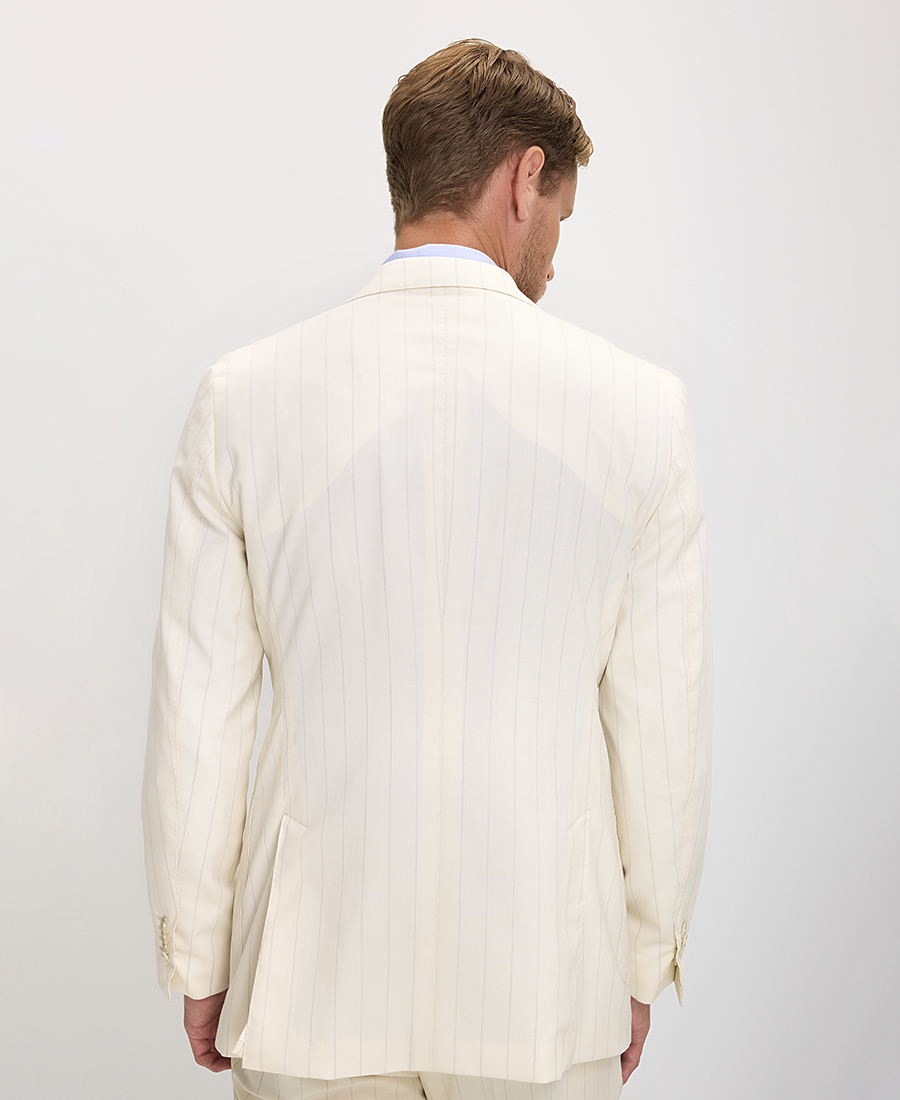 Hd X Vardas Ανδρικό Κοστούμι Υπόλευκο με Ρίγα στην Ύφανση φωτογραφία